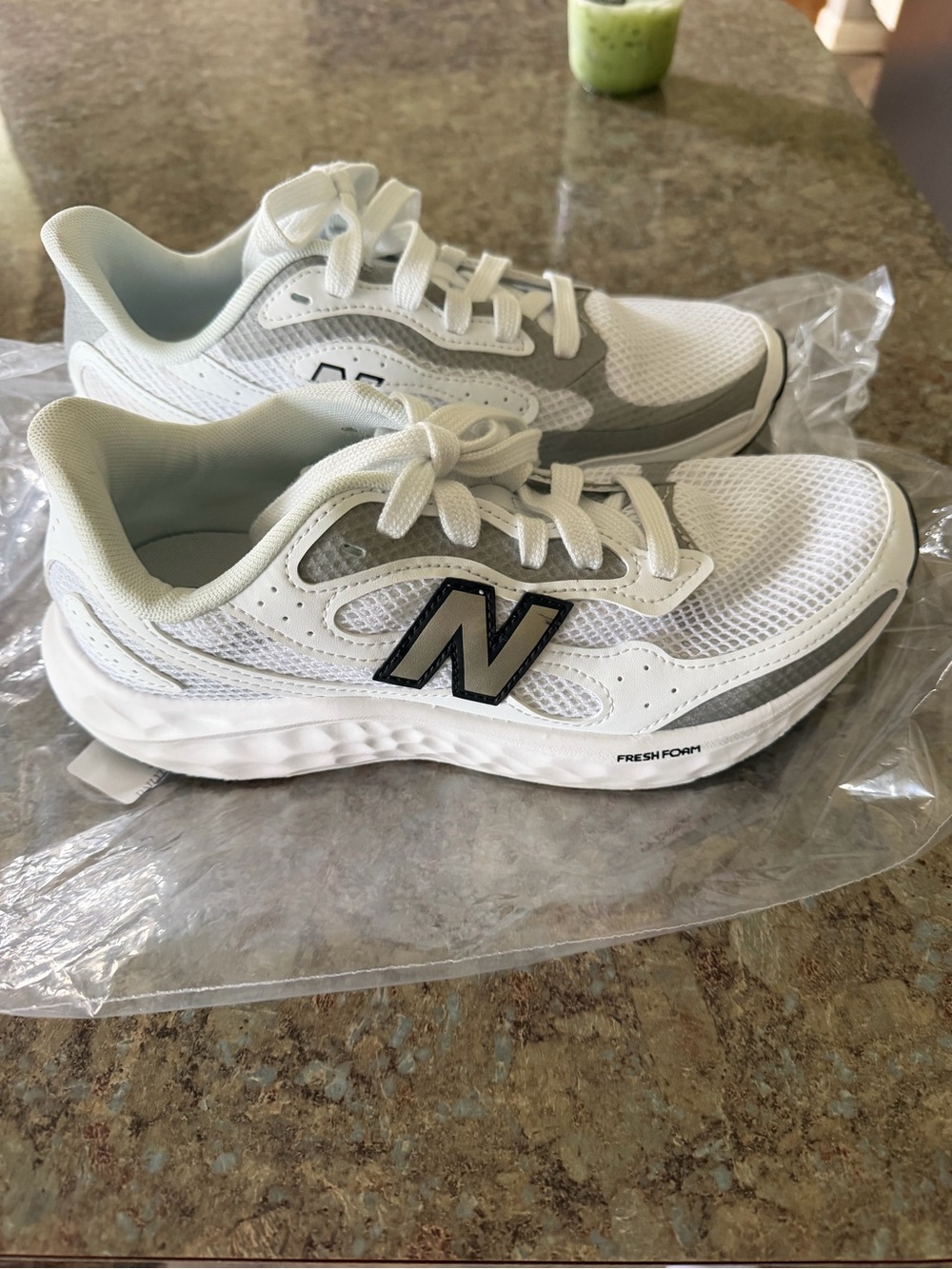 New Balance Women’s White & Gray Fresh Foam Running Shoes